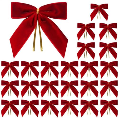 Lazos de Navidad de Terciopelo Antideformación para Decorar Ventanas sin Complicaciones 2