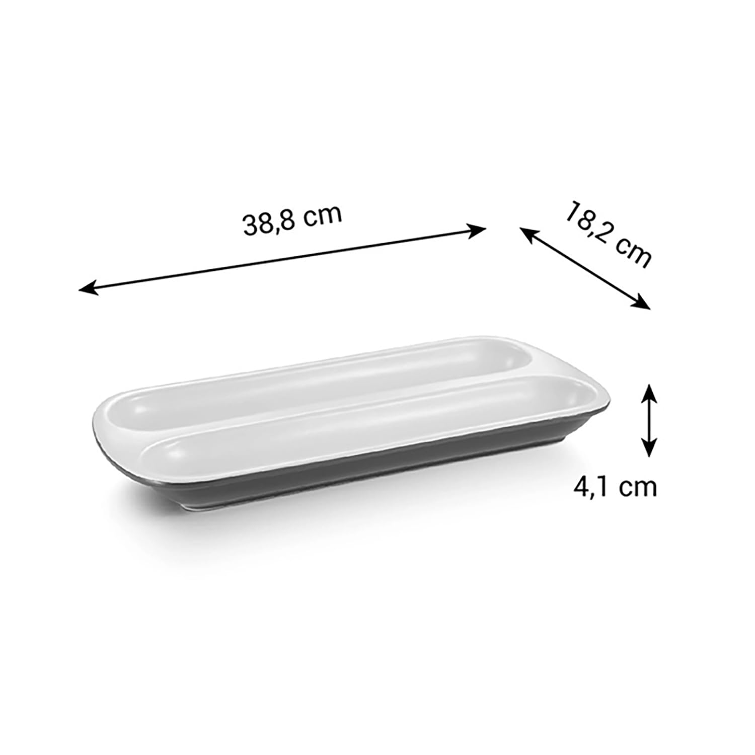 Tescoma 622218 Moule à baguettes en céramique avec livre de recettes, 18,2 x 38,8 x 4,1 cm, ligne Delícia
