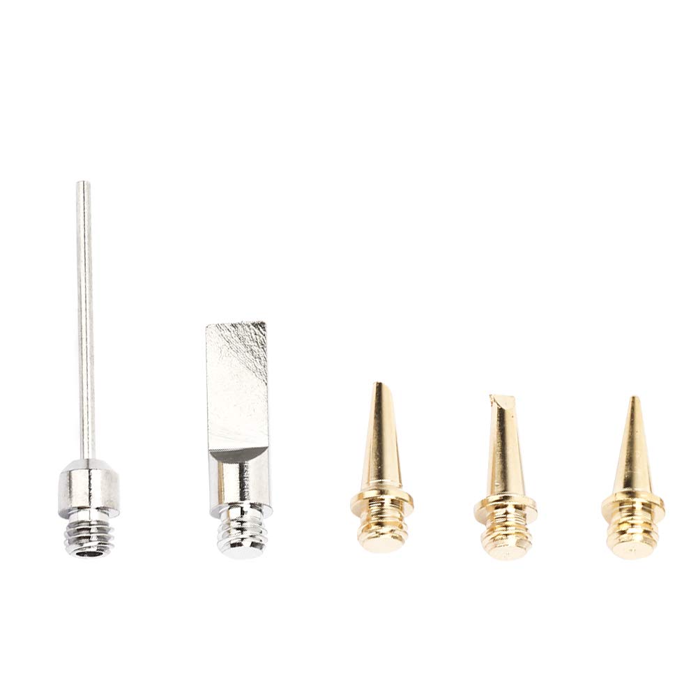 BstXqty 5Pcs Welding Tips Iron Kit,Gas Welding Butane Soldering Iron Tips,Gas Solder Universal Accessories Universal Replacing Soldering Accessories HS-1115K