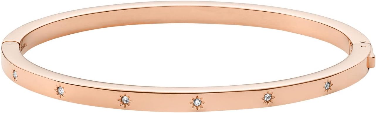 Fossil Women's Rose Gold-Tone Stainless Steel Chain or Beaded Bracelet for Women