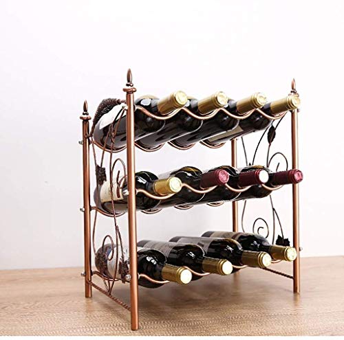 Soporte para 12 botellas de vino de hierro hecho a mano miniatura 4