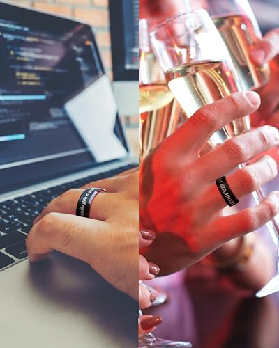 LerchPhi Engraved Custom Tungsten Rings For Men Wedding Band Personalized Titanium Promise Ring for Him Black/Red/Green/Purple/Blue Beveled Edge Szie 6 to 163