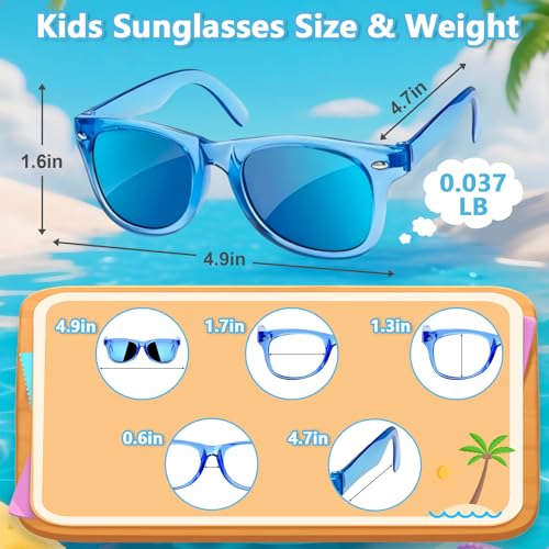 ZXNXZNX 16 Bulk Kids Sunglasses Party Favors for Toddler Boys Girls Age 3-8 - image 6