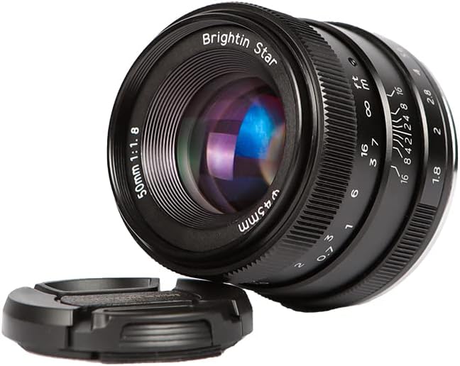 50mm F1.8 Manual Focus Lens M43 Black
