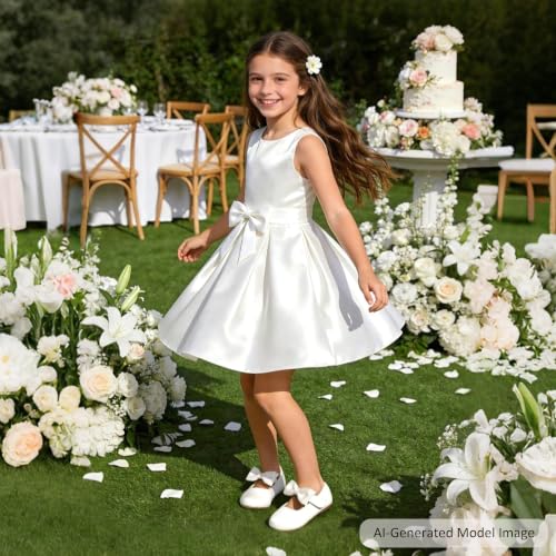 Image of Felix & Flora Toddler Flower Girl Dress Shoes - Girl Ballet Flats Party School Shoes Wedding