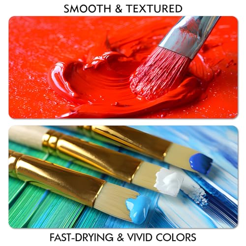 Image of Acrylic Paint Sets for Adults 33.8oz /1000ml, 14 Color Large Bulk Paints kits, 1 /4 Gallon Rich Pigment Art Painting Supplies for Artists /Beginners, Acrylic Paint Sets for Canvas with Pump, Color Wheel