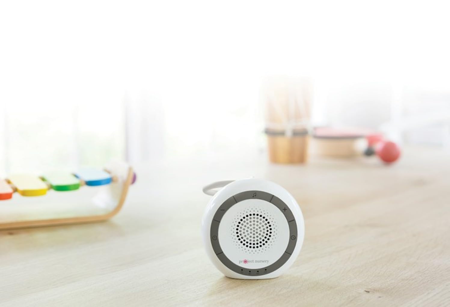 Project Nursery Tétine sonore portable avec sons de la nature, bruit blanc et berceuses - Sucette de sommeil et machine à bruit blanc pour bébé