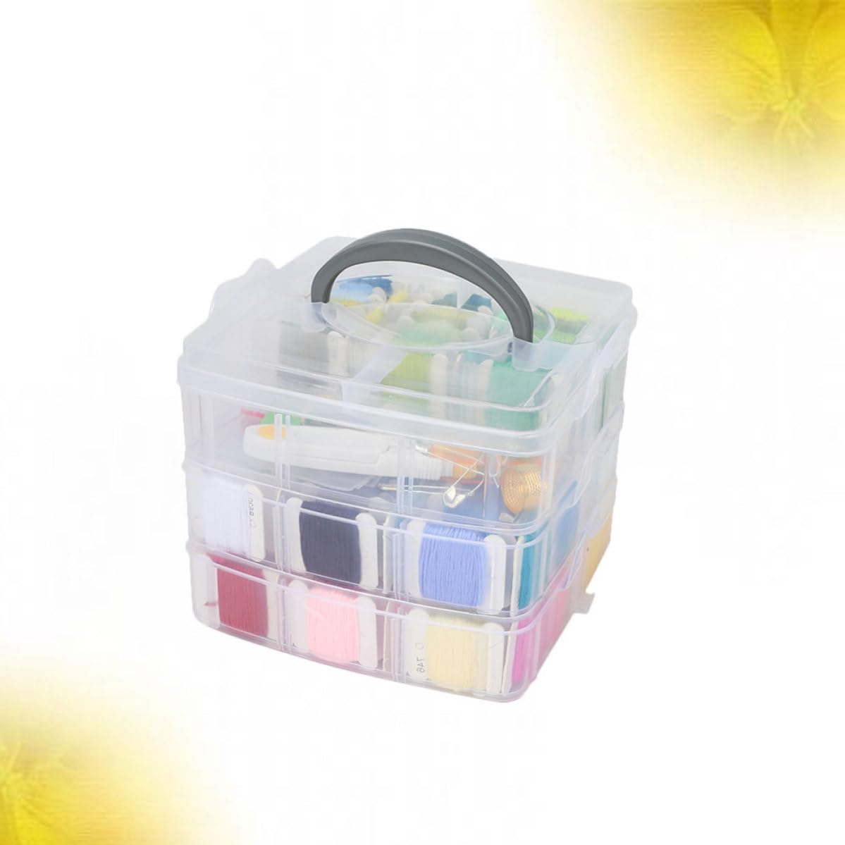 BESPORTBLE Kit Fili da Ricamo, Set Fili Ricamo, 150 Colori, con Accessori e Scatola Portaoggetti in Metallo e Plastica, per DIY e Pratica, per Donne e Ragazze