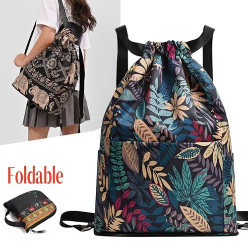 Drawstring Foldable Large Capacity Dry-wet Separation Travel Sports Backpack - Illuminate Waterproof Lightweight Bag (A)3