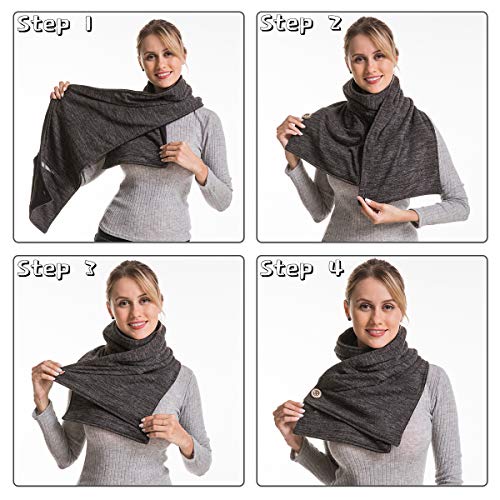 Genovega Travel Pocket Women Infinity Scarf Zipper Hidden Button Warm Gift Mom Wife4