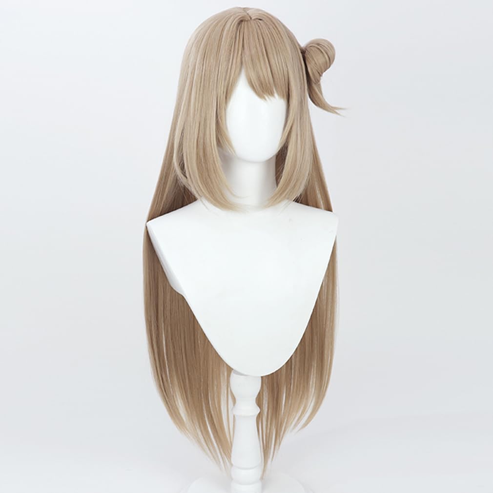 Amazon.co.jp: LAOBAO コスプレ ウィッグ 十六夜ノノミ お団子 茶色 