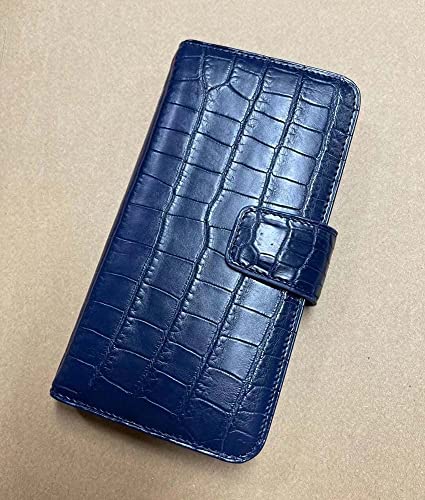 Coque à rabat Alligator iPhone 12 Pro en cuir élégant bleu avec porte-cartes - 3