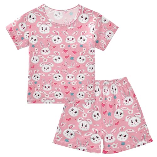 Happy Easter Cute Bunny Rabbit Pajama Set Pajamas Sleepwear Nightwear Loungewear Clothes Set B04050653