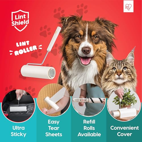 Rouleau anti-peluches extra collant pour poils de chat, brosse adhésive vêtement et textile