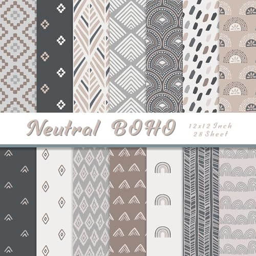 28 Sheet Boho Scrapbook Paper, 12