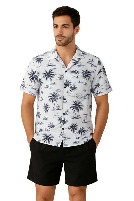 RK Enterprise Men’s Printed Co-Ord Set | Plus Size Casual Shirt & Shorts Set | Nightwear Pajama Suit, Loungewear, Beachwear & Vacation Outfit Design No Shirt-Short Set5-Parent-picture-24