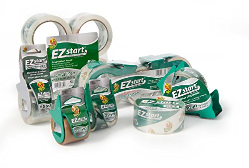 Image of Duck 299002 Brand EZ Start Packaging Tape Clear, 60 Yards /Roll (Single) (Pack of 2)