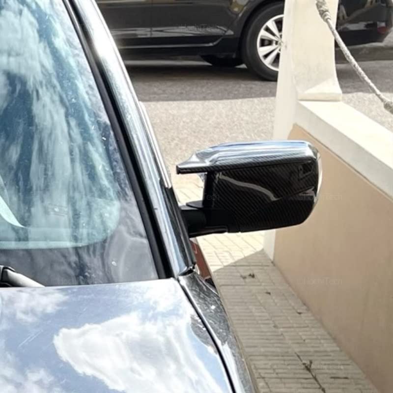 Coque Rétroviseur Pour BMW E46 316i 318i 318d 320d 320i 325i 328i 330d 330i 1998-2005 Motif En Fiber Carbone Noir Couvercle Rétroviseur Latéral Remplacement Voiture Rétroviseur Coque (Couleur