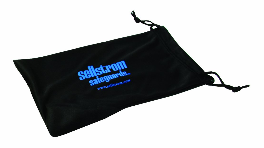 SellstromSafety Glasses, Protective Eyewear Micro-Fiber Bag with Drawstring, Black, S79904