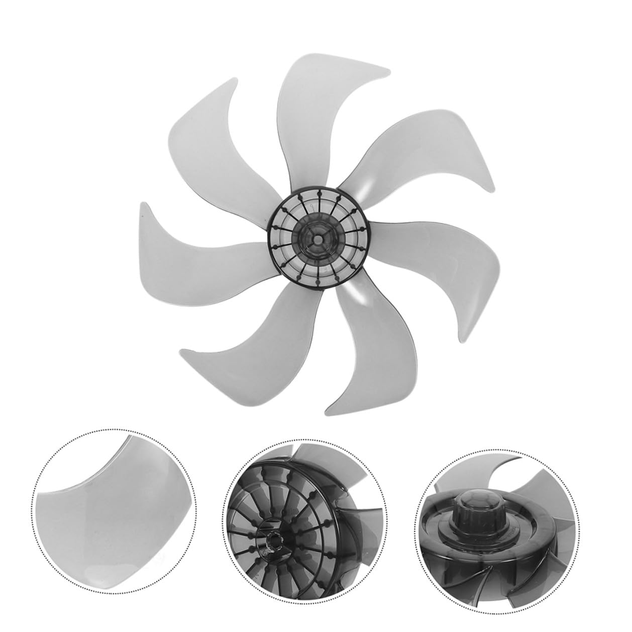 DOITOOL 2 Pezzi Lame di Ricambio per Ventilatore da 14 Pollici in Plastica Design Rinforzato, Compatibili Ventilatori da Parete da Pavimento, Accessorio Versatile Tappi di Blocco