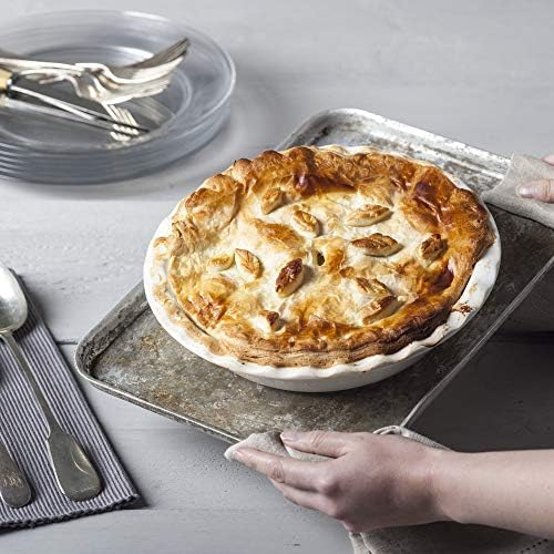 WM Bartleet & Sons 1750 T269 Crinkle Rim Pie Dish, White,27cm