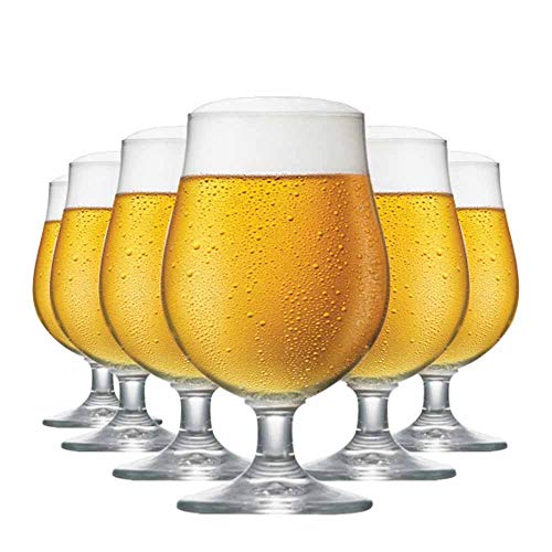 Jogo de Taças Para Cerveja Bock Cristal 380ml 6 Pcs - Ruvolo
