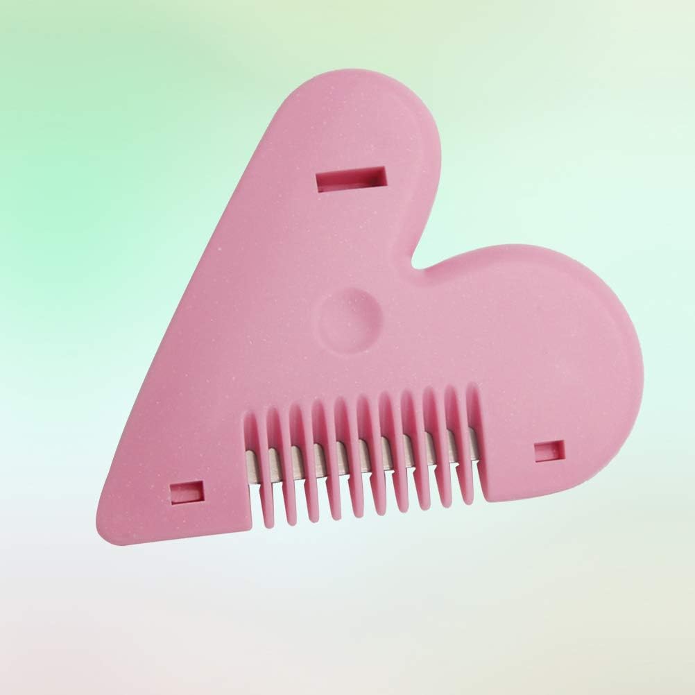 Amazon Lurrose 両面間伐櫛ハート型ヘアカットハサミプラスチックトリマーカミソリ髪用 ピンク Lurrose ヘアスタイリング剤 通販