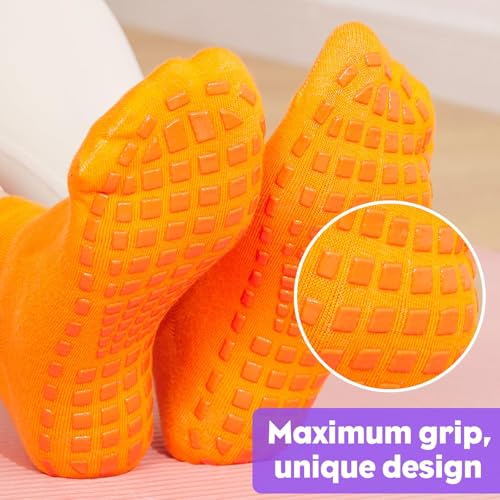 Grip Socks for Women & Men- Non Slip Grippy Sticky Anti Skid Slipper Sock for Yoga Pilates Trampoline Hospital2