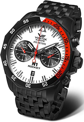Montre Vostok Europe 6S21-225C620-B Rocket N1 montre-bracelet chronographe sport acier homme