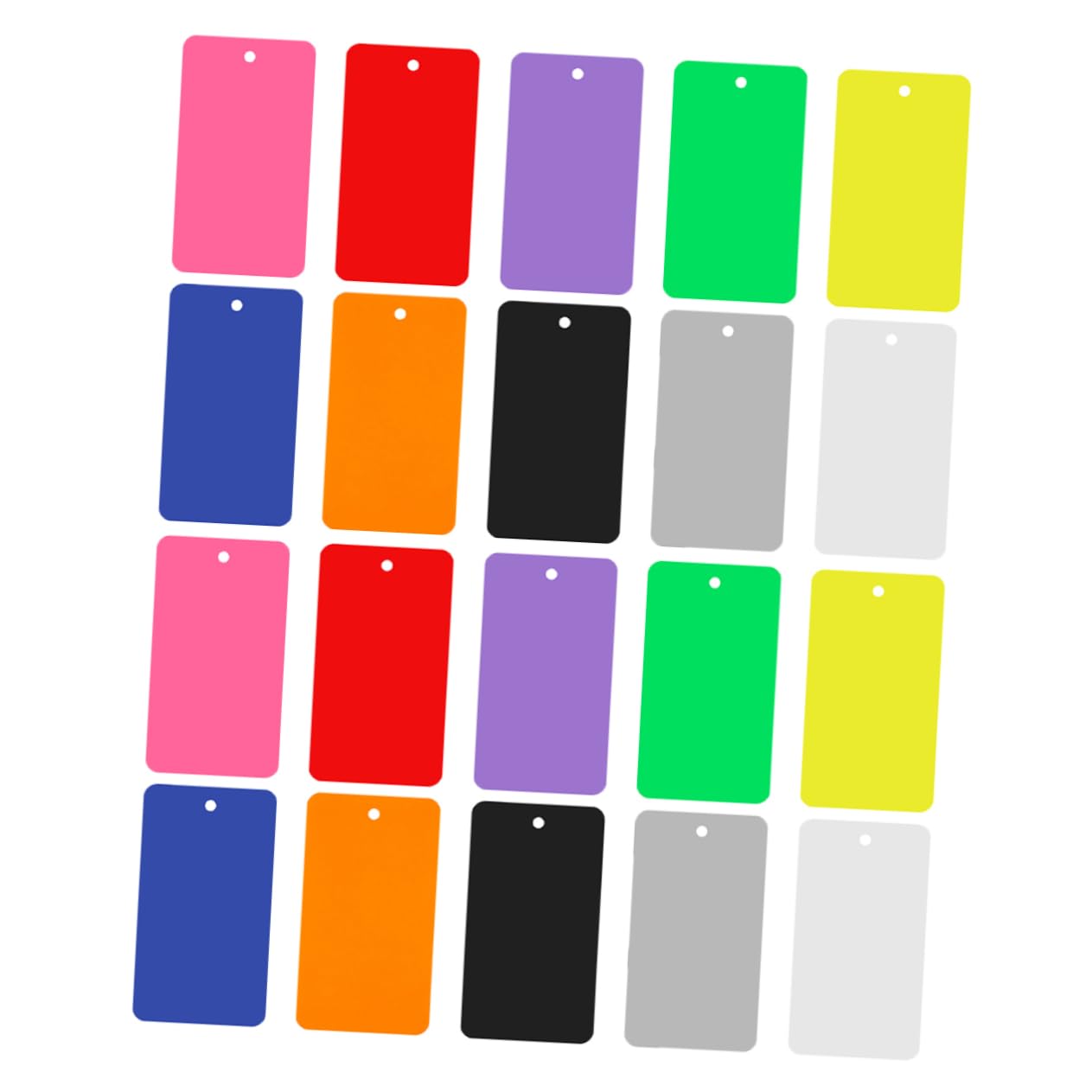 OSALADI 150pcs Colorful Frosted PVC Hang Tags Blank Id Tags Easy to for Home School Warehouse
