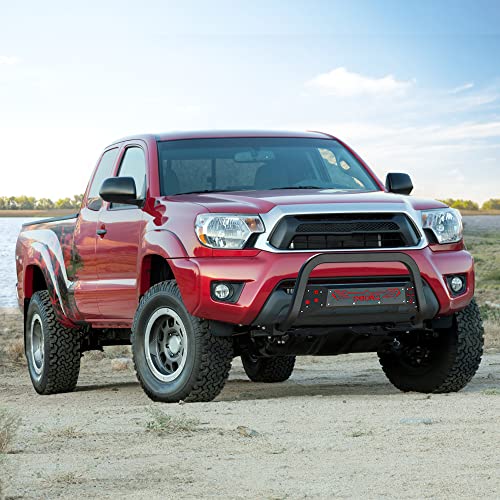 Oedro Paintable Bull Bar Fits 2005-2015 Toyota Tacoma, Truck Brush Guard, Front Bumper Push Bar W/Grille Skid Plate Light Mount #TOP6
