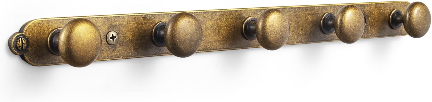 Goo-Ki Antique Brass Zinc Alloy Coat Hook - 3.15 ''（80mm） Hole Center Wall Hook Hardware for Bedroom, Kitchen, 1 Pack（8611-H013-5）