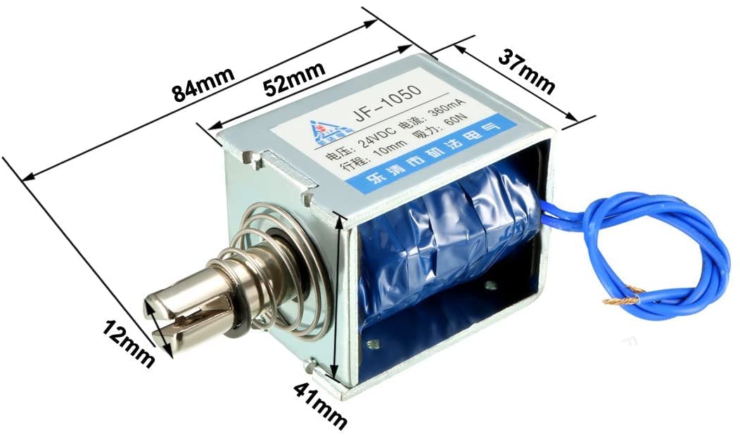 XYWHPGV DC 24V 60N 10mm Stroke Pull Type Open Frame Solenoid Electromagnet Linear Motion JF-1050(1642e d1a7f 8fe29 16747 7066e 7b0b1