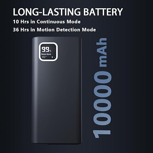 Miniatura 4 de Powerbank con cámara 2K, cámara 2 en 1 y cargador, visión nocturna Ultra HD, cámara de seguridad con detección de movimiento, tarjeta SD de 64 GB,