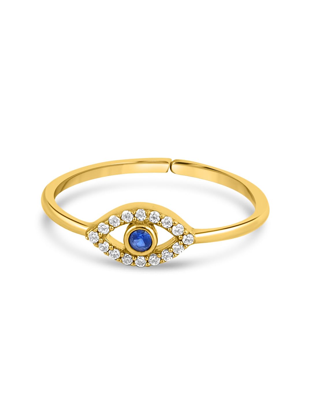 zavya 925 Sterling Silver Evil Eye Gold Plated Ring | Gifts For Women And Girls | With Certificate of Authenticity and 925 Hallmark-picture-19