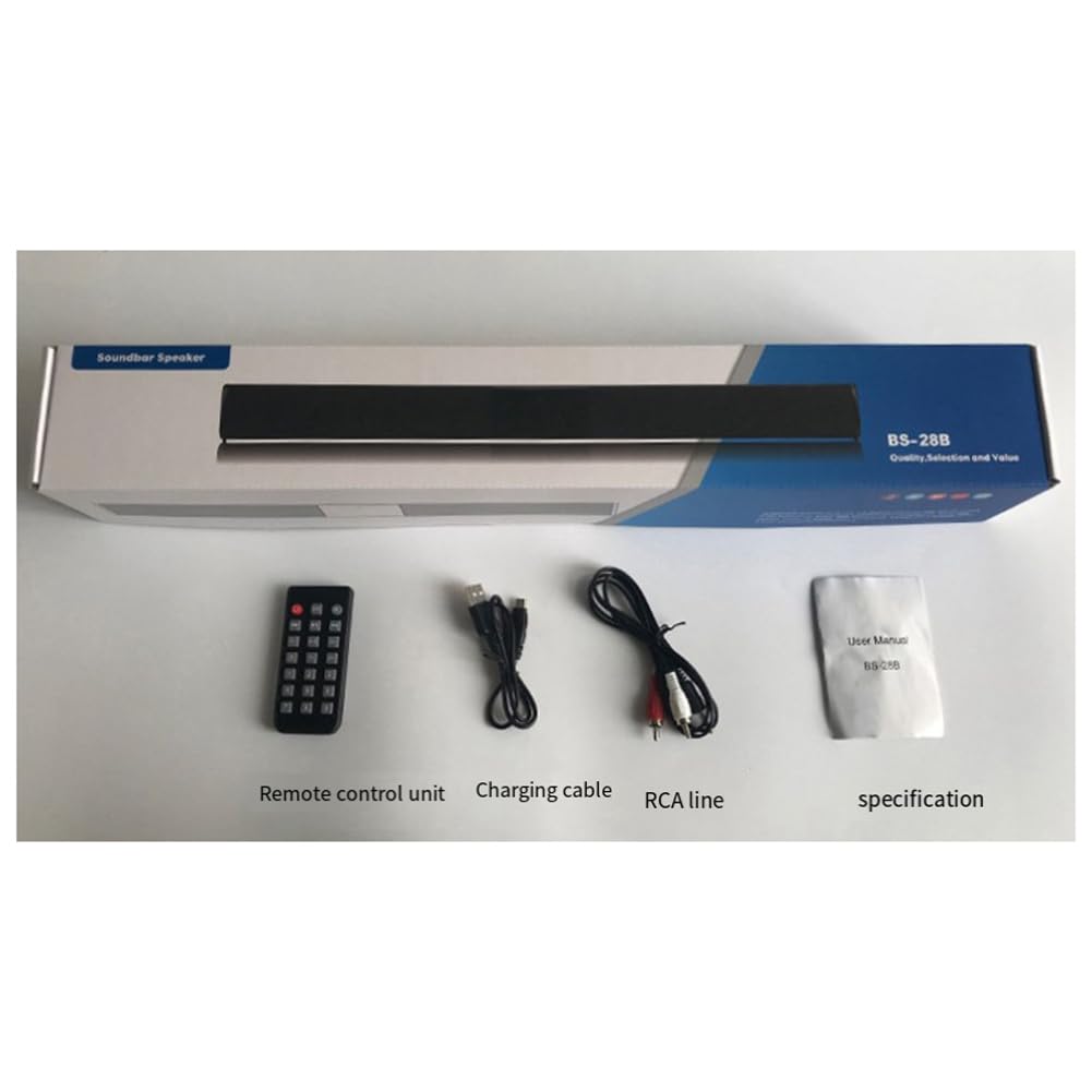 Barra de Sonido BS-28B Altavoz Bluetooth EstéReo Sonido de Cine en Casa Altavoz PortáTil InaláMbrico de Escritorio Multifuncional