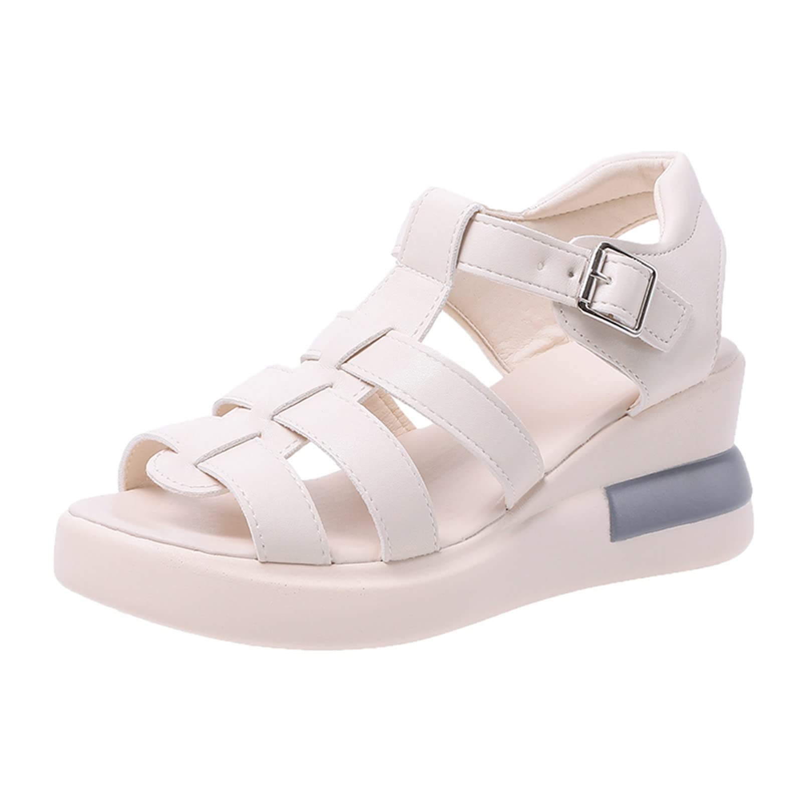 Amazon.com: Water Sandals For Women Women's Summer Platform Wedge Heel  Sandals Comfortable Leather Sandals Women Sport Boots Shoes (Beige, 6.5) :  Sports u0026 Outdoors