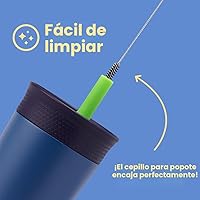 Vista 5 de Owala Vaso Térmico de Acero Inoxidable para Niños con Pajita Flexible Resistente a Derrames, Fácil de Limpiar, Botella de Agua para Niños, Ideal