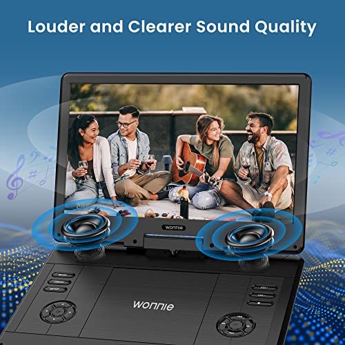 Wonnie W-1468 16.5 Inch Portable Dvd Player With 14.1 Inch Large Hd Swivel Screen, 6 Hours Rechargeable Battery thumb #2