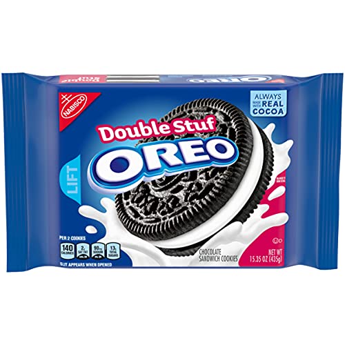 Oreo Double Stuff Chocolate Sandwich Cookie, 15.35-Ounce (Pack of 4)