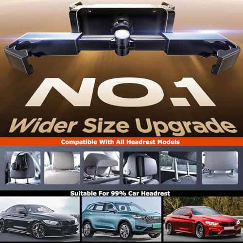 Image of STHIRA Tablet Holder Car 360 Retractable 4.7-12.9in Headrest