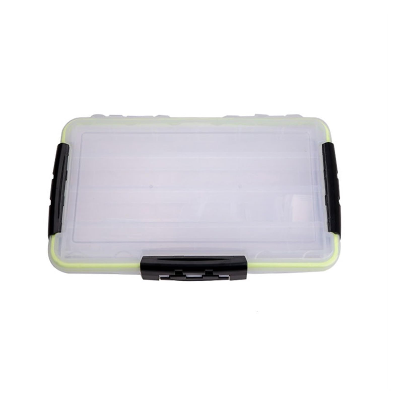 RAHBI Angelgerät-Box, wasserdichte Kunststoff-Köderbox, hochfeste Angelgerät-Zubehör-Aufbewahrungsbox, Hakenbox Leisurely (Color : Black 36 * 22 * 5mm)