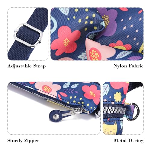 Image of AOCINA Small Wallet Purse Canvas Mini Purse Crossbody Phone Purse Bag for Girls Teens Boys Women