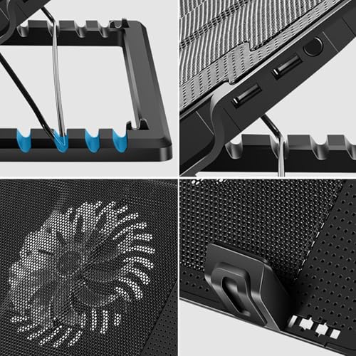 Base para portátil con ventilador silencioso y dos puertos USB miniatura 4