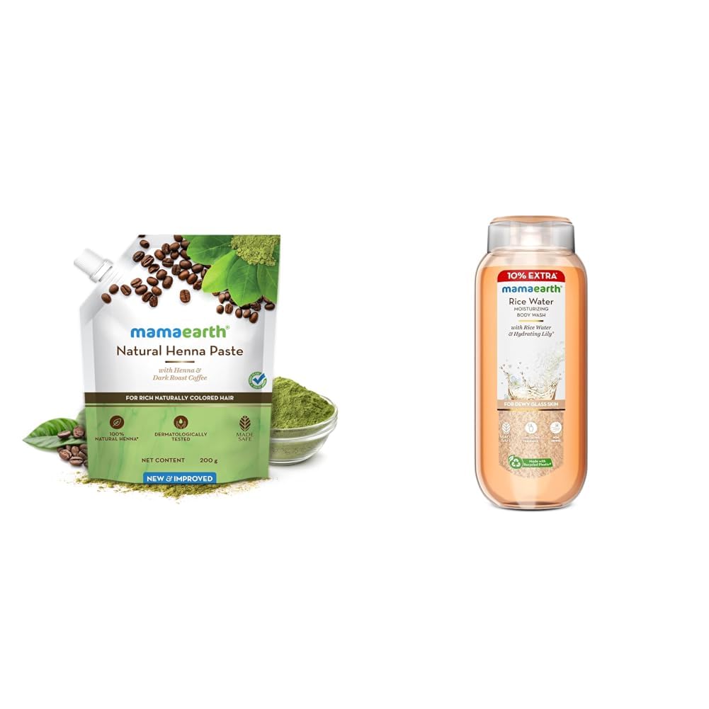 Mamaearth Natural Henna Paste Mamaearth Rice Water Moisturizing Body Wash with Rice Water Hydrating Lily Scent for Dewy Glass Skin 275 ml-picture-13