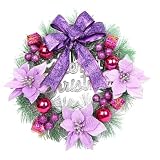 Decoraciones navideñasNavidad puerta delantera corona de bienvenida 30 cm purplechristmas giftschristmas decoración de árbol schristmas pegatinas de ventana decoración de Navidad al aire libre