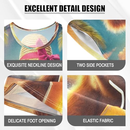 Highland Cow Summer Beach Pajama Set Short Sleeve Summer Pajamas Sleepwear Nightwear Set Cotton 5Y4