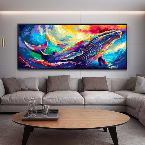 Diamond Painting Adulte XXL 250x90 cm Baleine | Broderie Diamant Complet