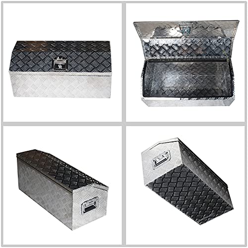 Waltyotur 30 Trailer Tongue Tool Box Diamond Tread Aluminum Heavy Duty Truck Pick Up Underbody Storage Organizer Weather Resistant Seal Planks W/Keys #TOP4
