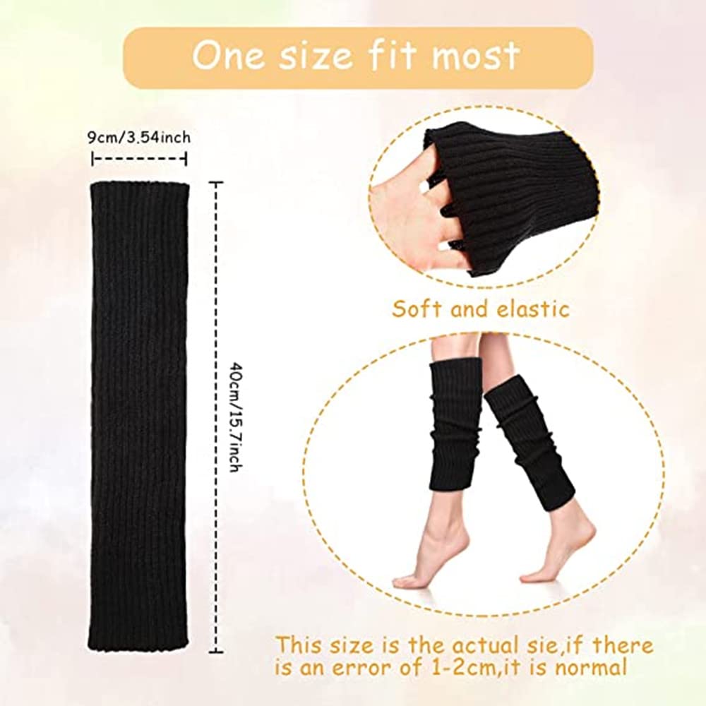 Scaldamuscoli Donna Per Yoga E Danza - Calze Lunghe Sopra Il Ginocchio In Acrilico, Morbide E Elastiche - Foto 7